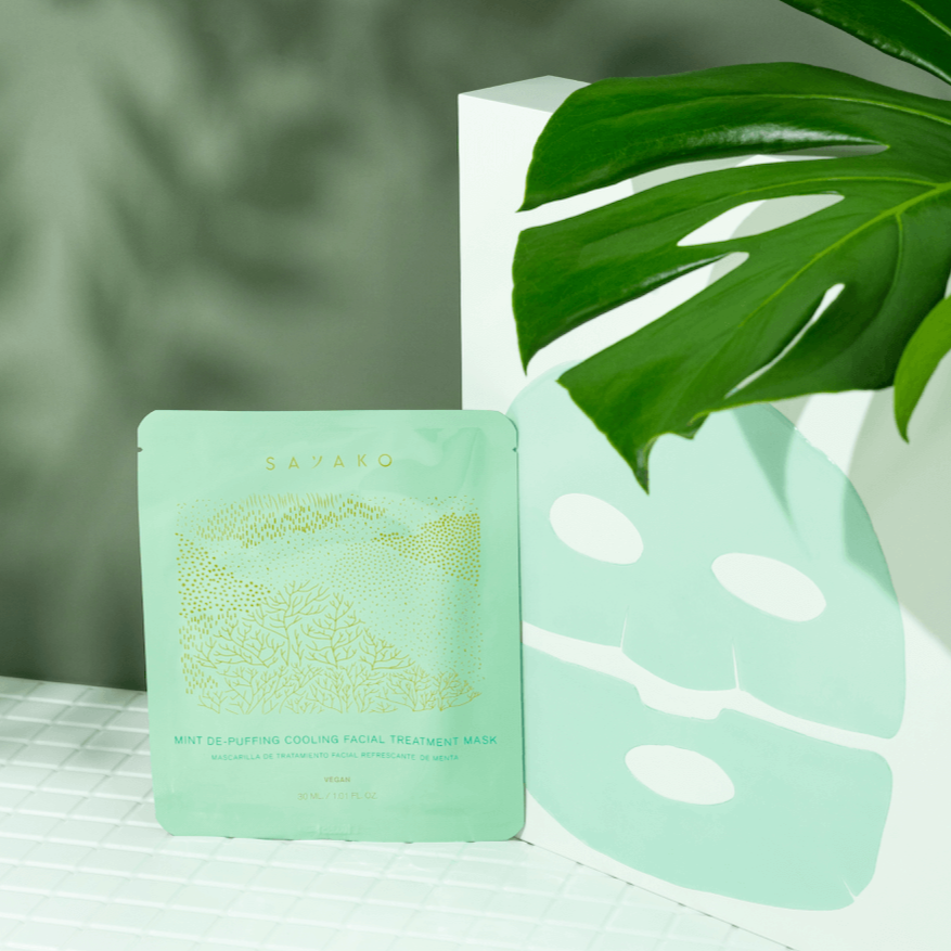 Mascarilla Refrescante de Menta Vegana 4 unidades