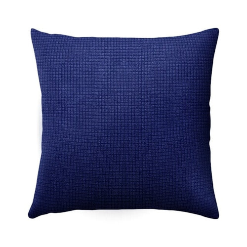 Solid Color Cushion Cover Waterproof Plaid Printed