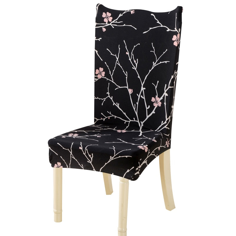 Spandex Elastic Printing Dining Chair Slipcover