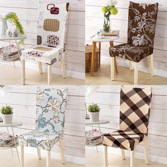 Spandex Elastic Printing Dining Chair Slipcover