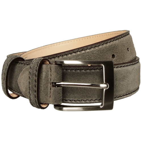 34 mm Lacquered Edge Suede Belt Beaver