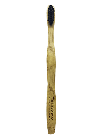 Brosse à dents en bambou infusée au charbon de bambou