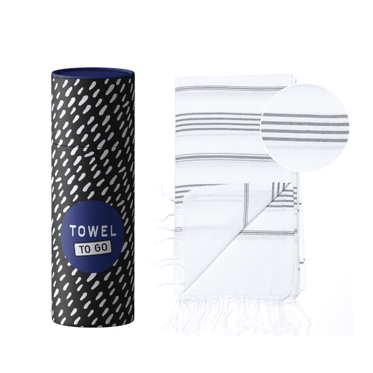 Ipanema Hammam Towel with Recycled Gift Box, White