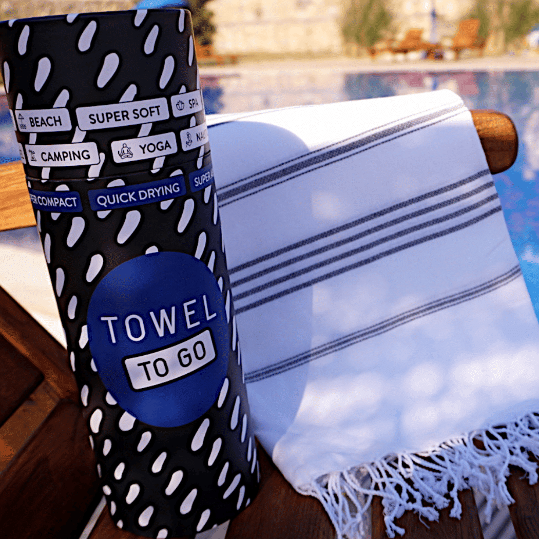 Ipanema Hammam Towel with Recycled Gift Box, White