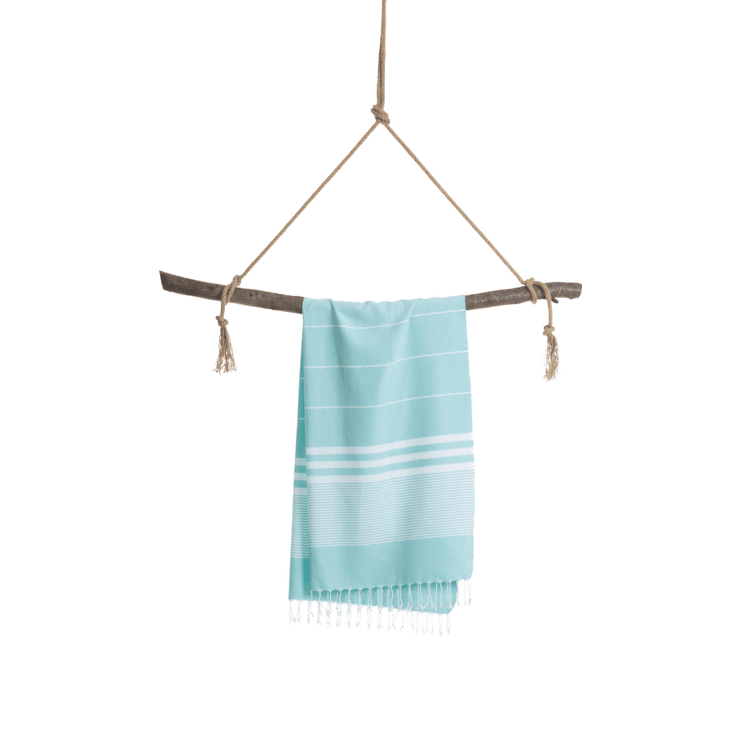 Malibu Hammam Towel with Recycled Gift Box, Turquoise