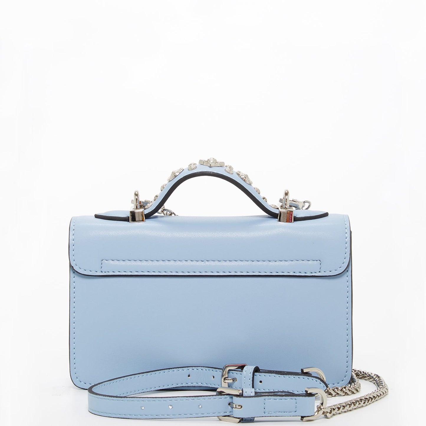 SUSU Small Leather Crossbody Bag Light Baby Blue Purse  Women's