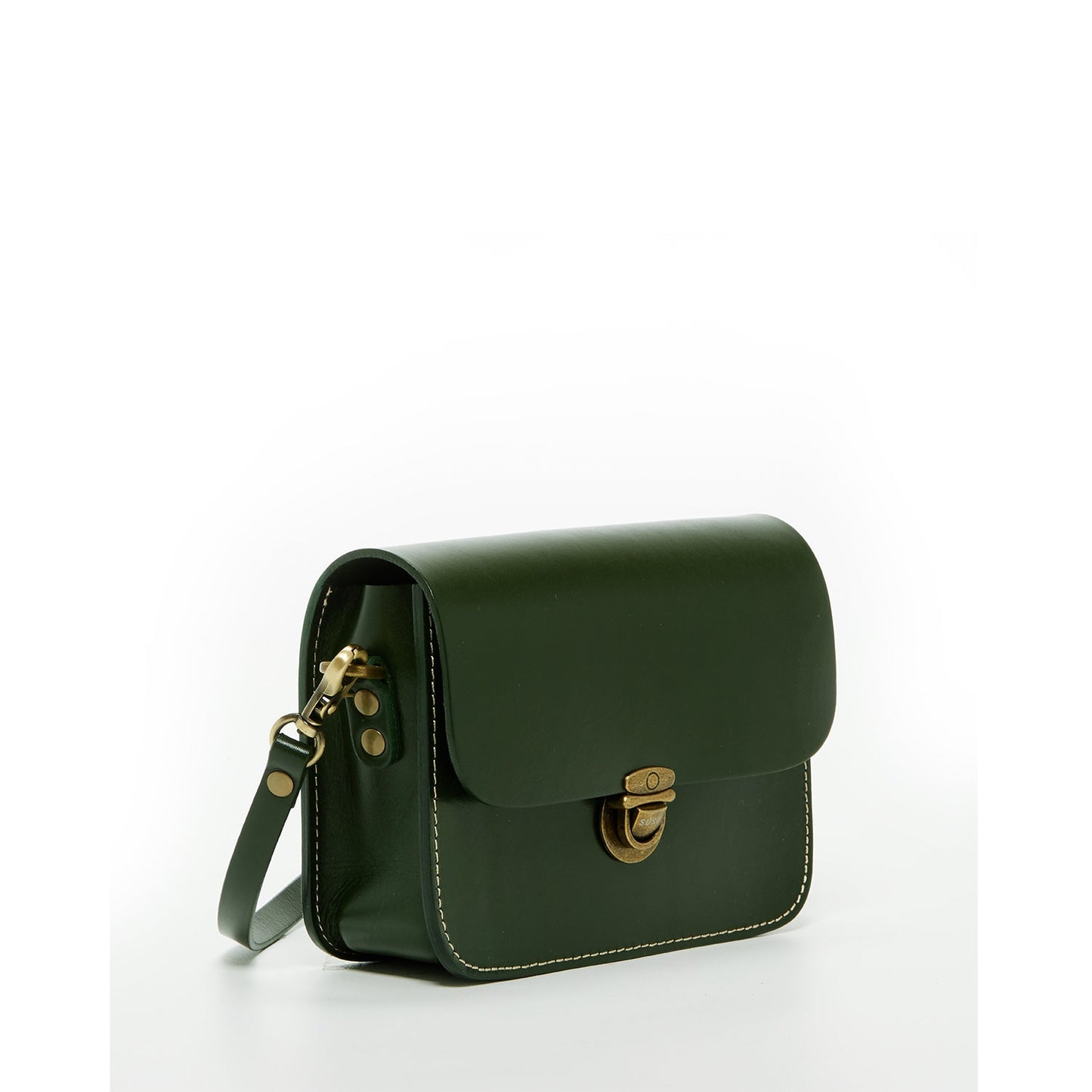 Nanah Dark Green Leather Crossbody Bag