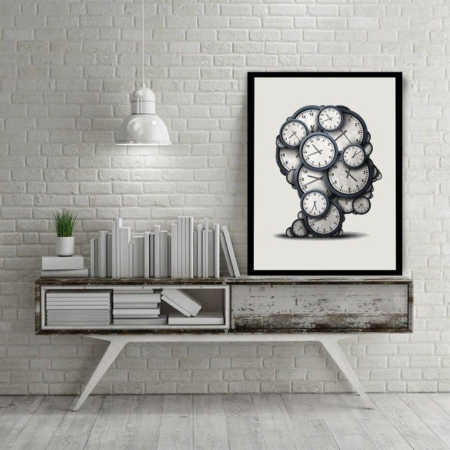 Thinking Time Concept  Art Print Poster , Abstract