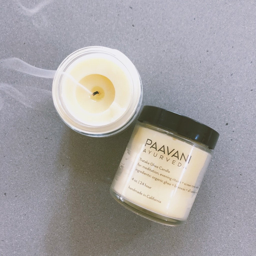 Trataka Ghee Candle | Ayurvedic Meditation Candle for Focus & Eye