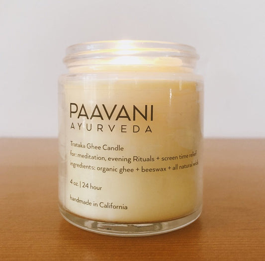 Trataka Ghee Candle | Ayurvedic Meditation Candle for Focus & Eye