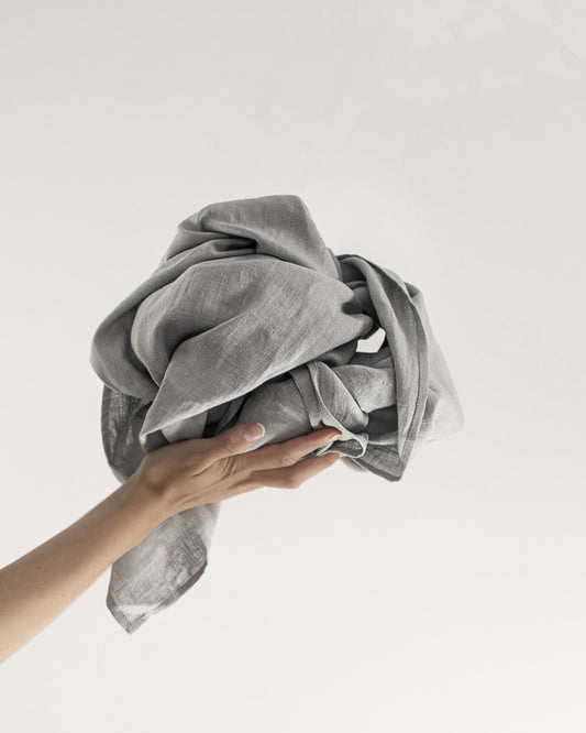 Light Grey linen scarf