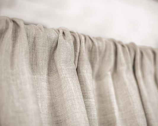 Natural Light linen curtain panel with rod pocket