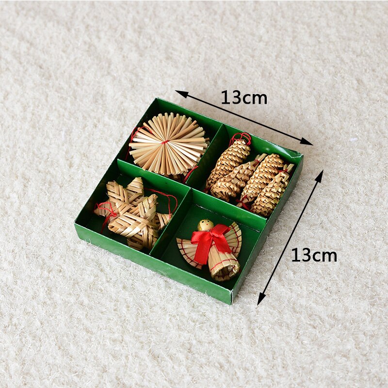 Urijk 11 56Pcs Christmas Handmade Pendant Natural