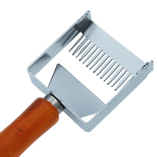 Uncapping Fork Iron Honeycomb Honey Scraper Wooden Handle Beekeeping