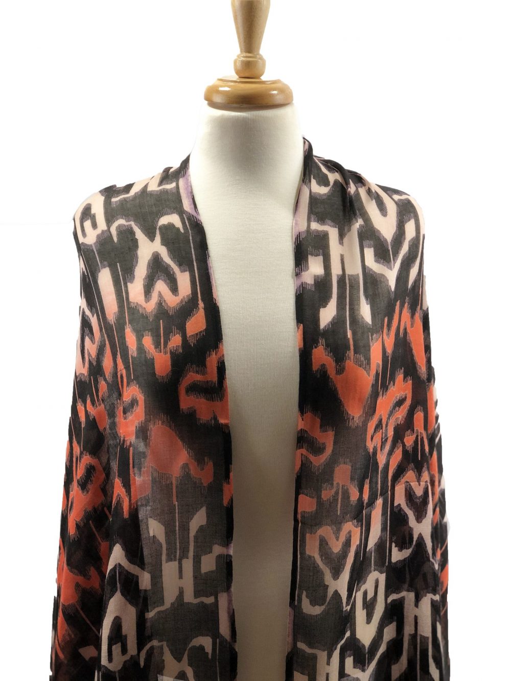 Screen Print Scarf - Coral