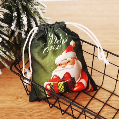 Vintage Christmas Candy Bag Fresh Cotton Gift Bag