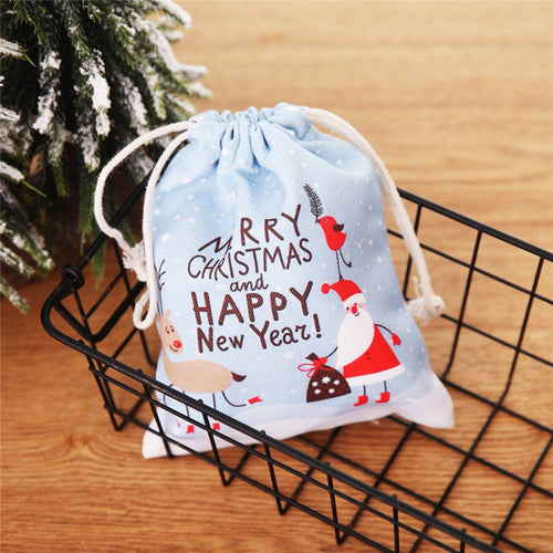 Vintage Christmas Candy Bag Fresh Cotton Gift Bag