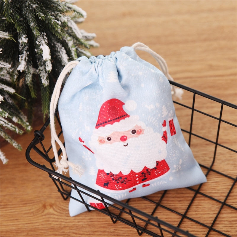 Vintage Christmas Candy Bag Fresh Cotton Gift Bag