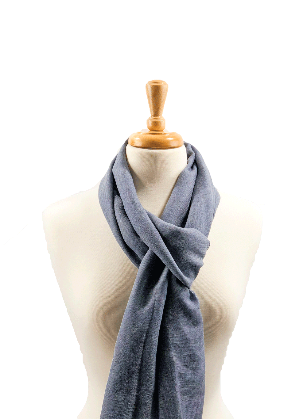Gray Lightweight Solid Wool Scarf