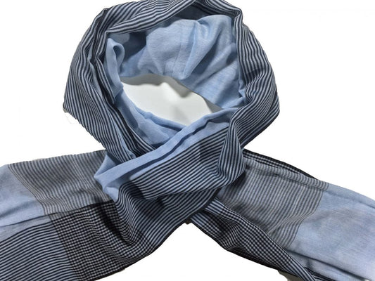 Light Blue Classic Plaid Scarf