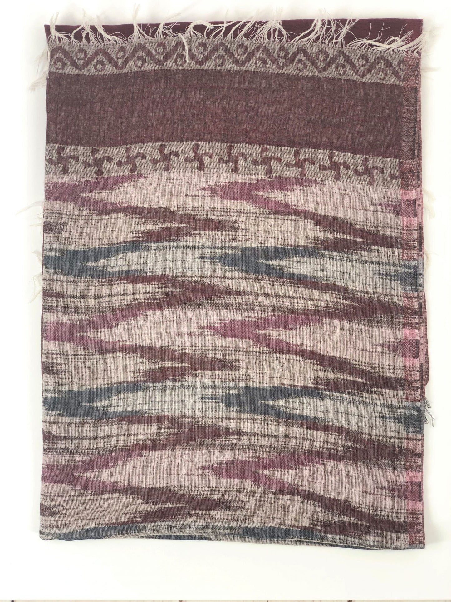 Magenta Scarf with Fringes