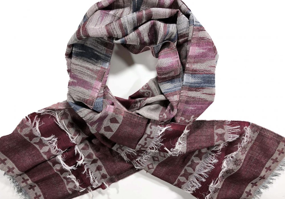 Magenta Scarf with Fringes