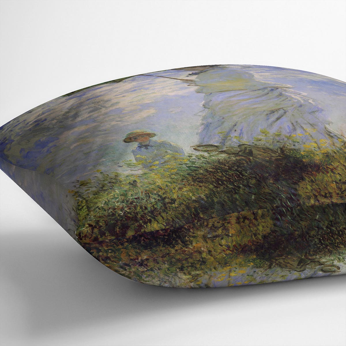 Woman with a parasol by Monet Cushion