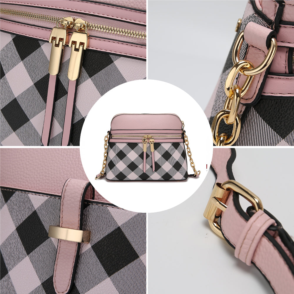 Suki Checkered Crossbody Handbag