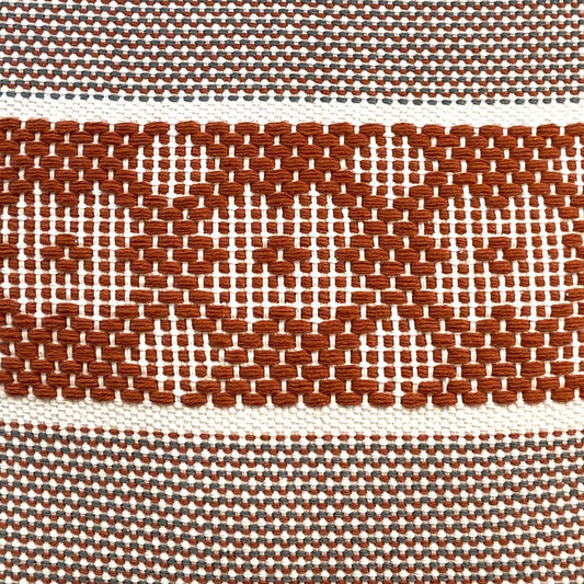 Tulip Accent Cotton Pillow with Geometric Design