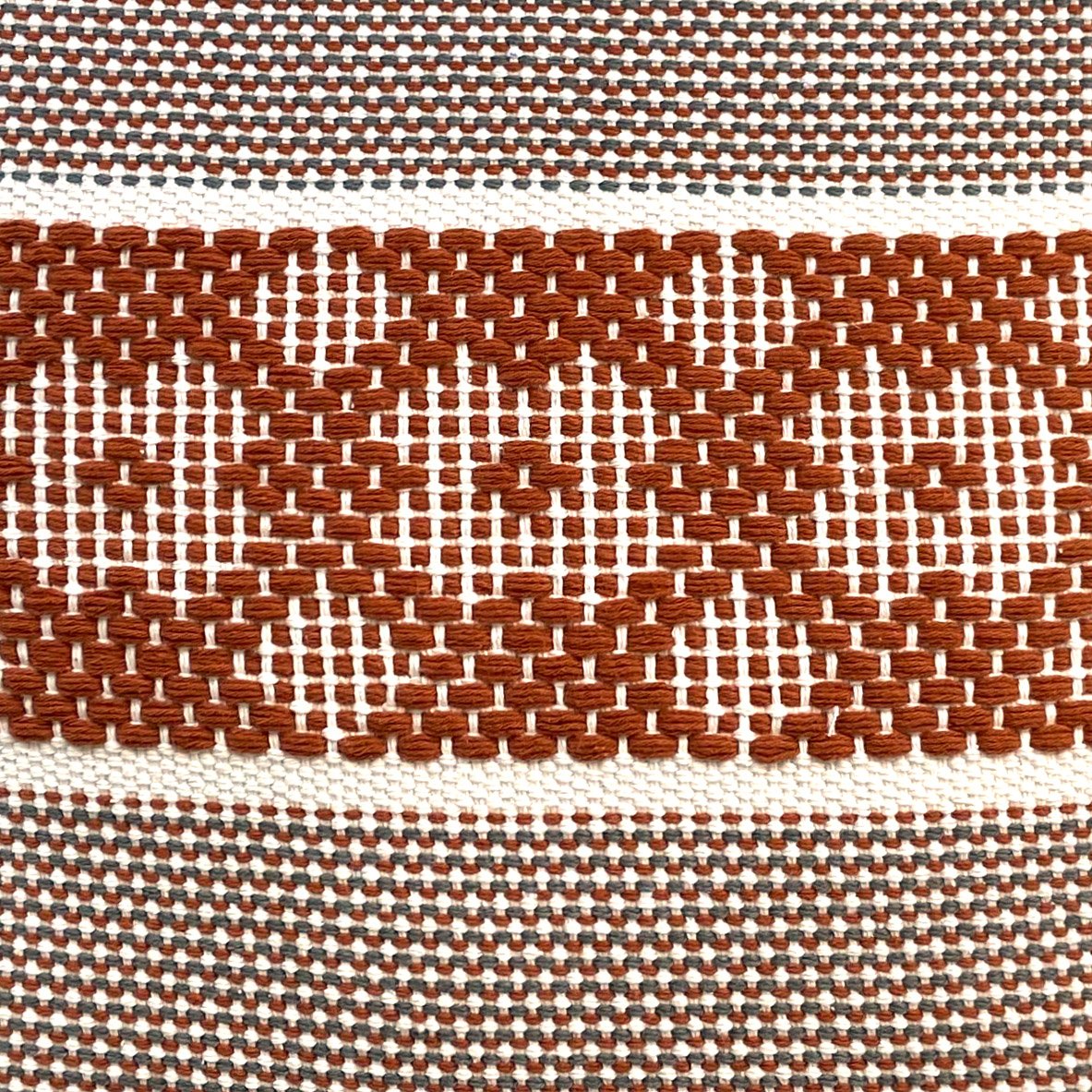 Tulip Accent Cotton Pillow with Geometric Design