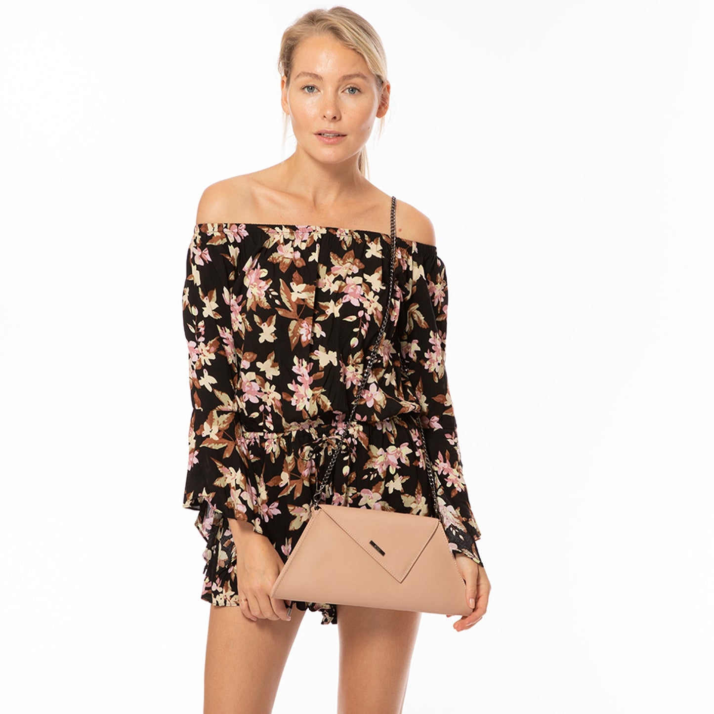 SUSU Leather Clutch Bag Nude Clutch Purse Beige Evening Bag Tan