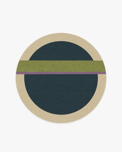 Architectural Digest Breakout Teal & Chartreuse Tufted Rug