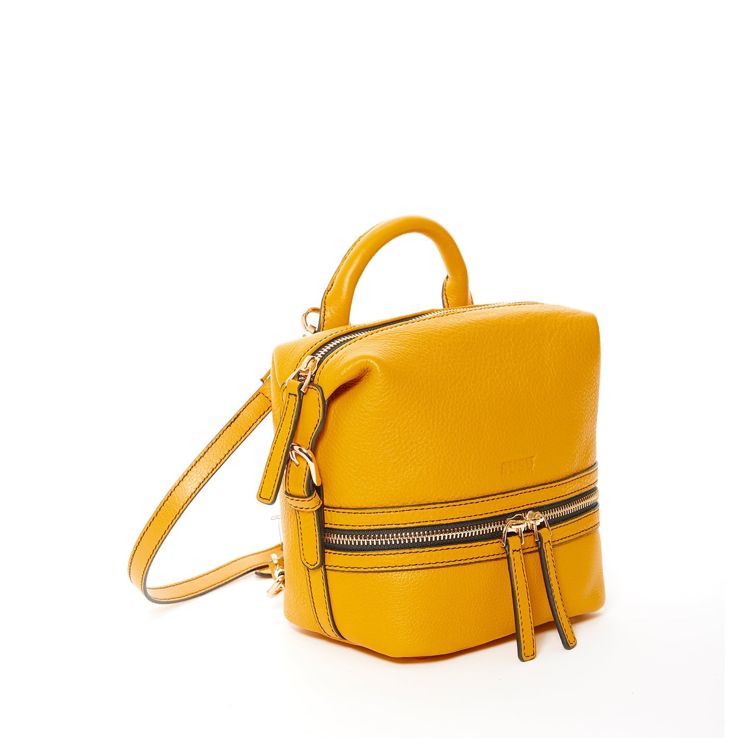 SUSU Leather Backpack for Women  Yellow Purse Convertible Crossbody