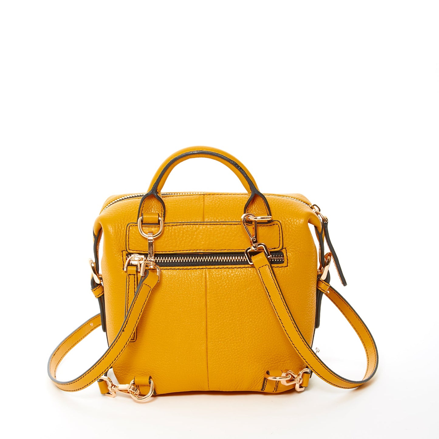 SUSU Leather Backpack for Women  Yellow Purse Convertible Crossbody