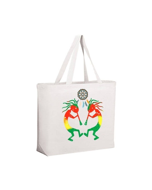 Native Indian Art Kokopelli Tote Bag Grocery Beach bag