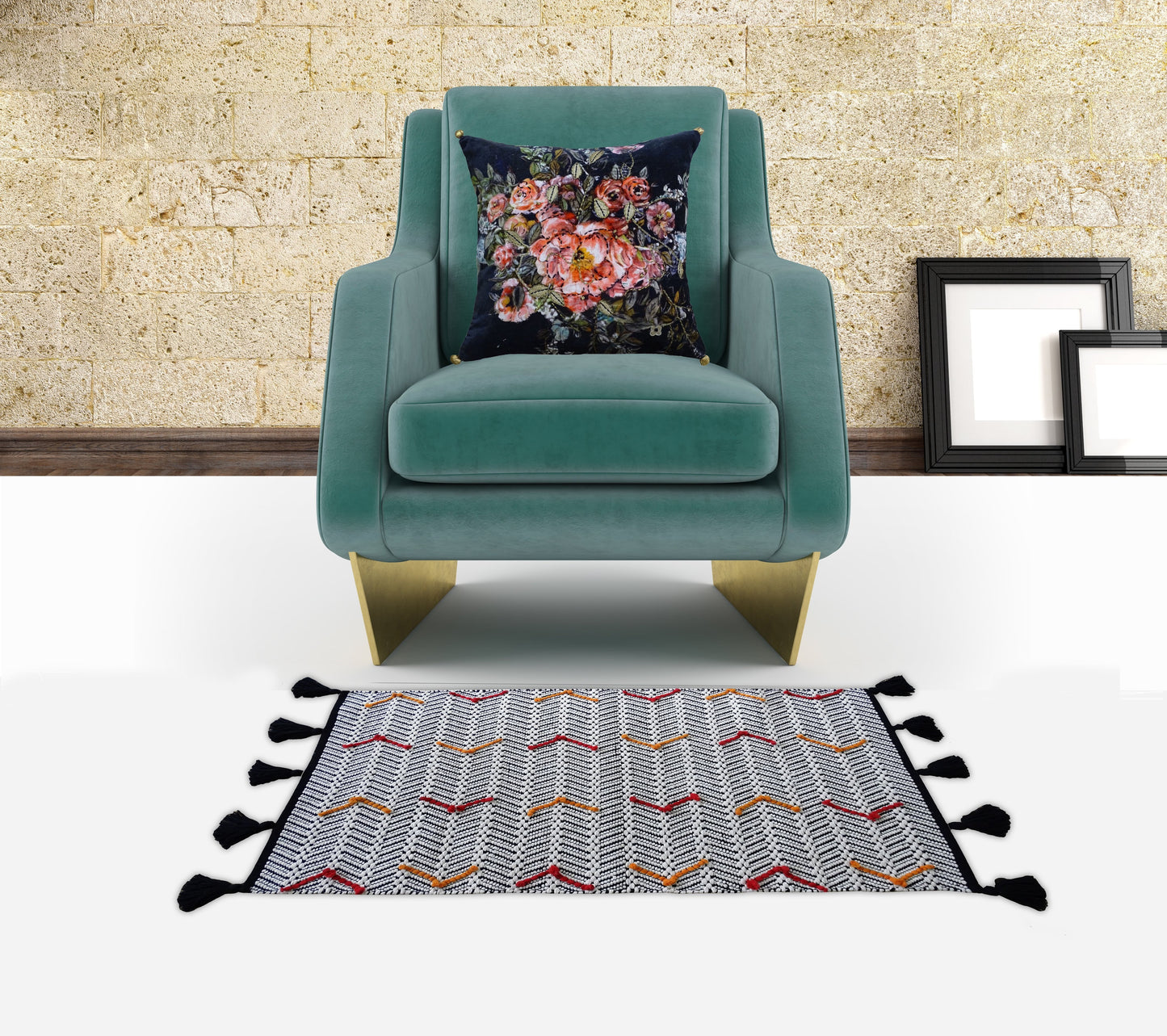 Black Velvet Throw Pillow Fall Collection Winter Roase 18" x 18"