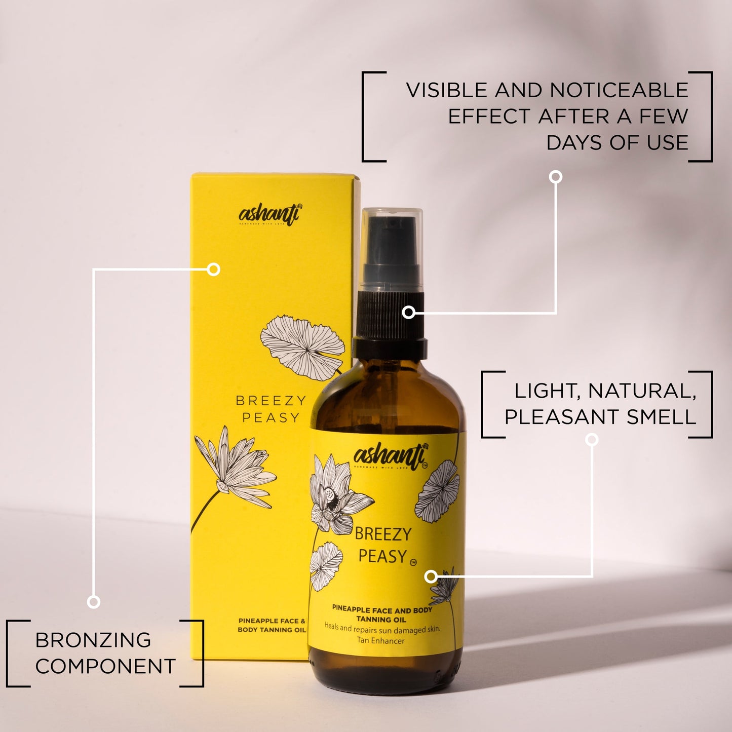 BREEZY PEASY! - PINEAPPLE FACE AND BODY TANNING OIL Breezy Peasy