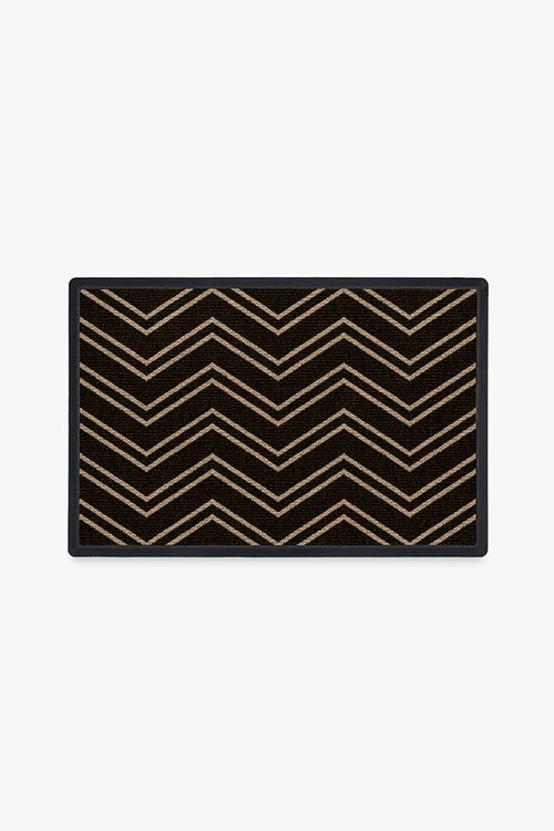 Chevron Black Doormat