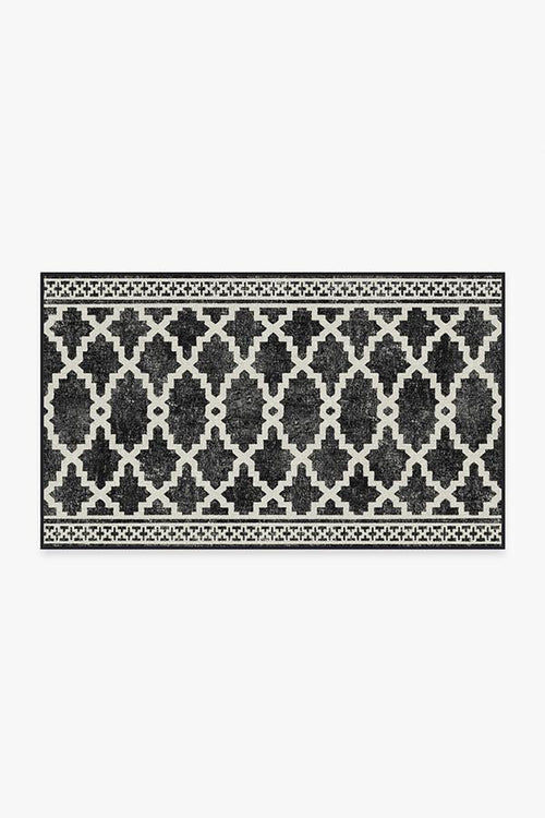 Outdoor Cleo Trellis Black Rug