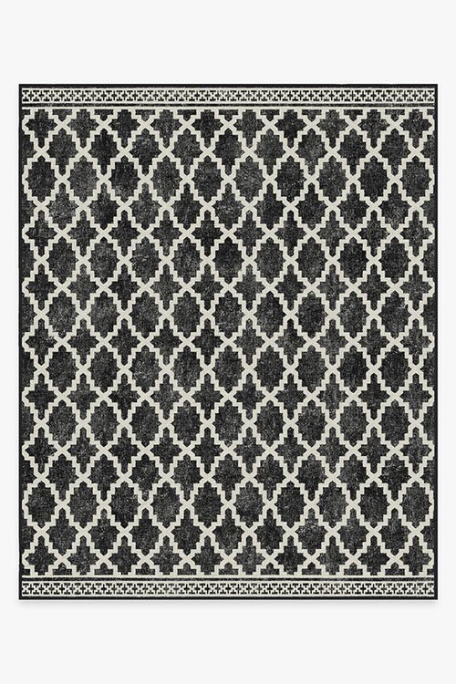 Outdoor Cleo Trellis Black Rug
