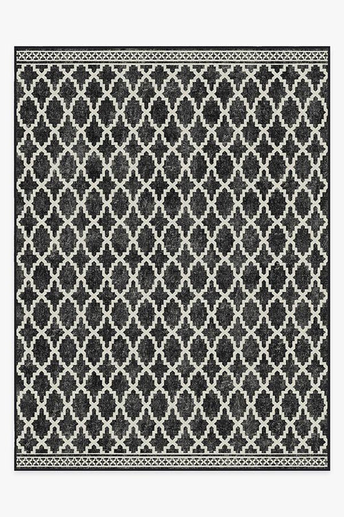 Outdoor Cleo Trellis Black Rug