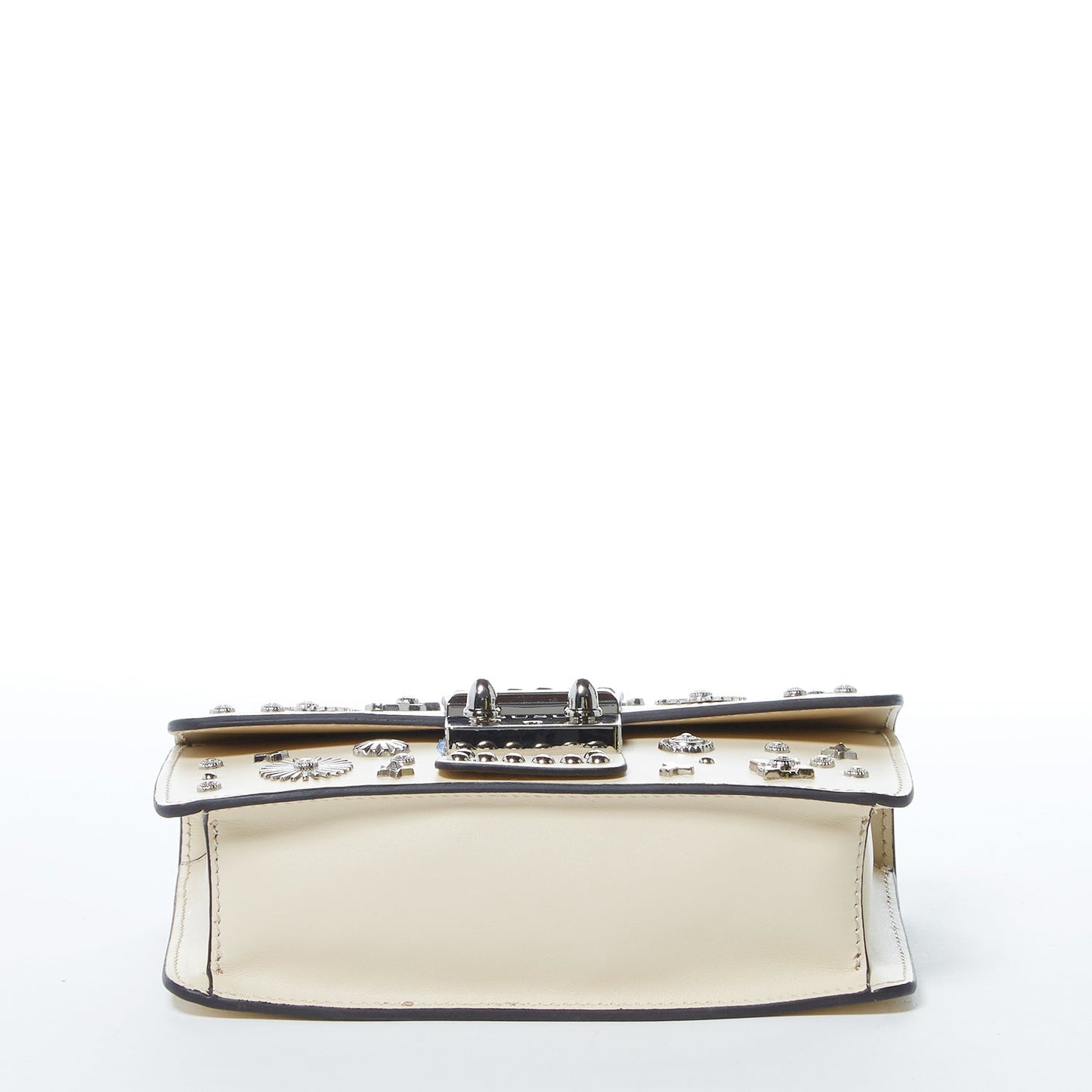 SUSU Small Leather Crossbody Bag Cream Off White Purse Women's Handbag