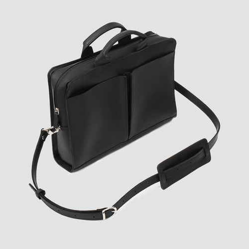 Leather Laptop Bag (Black)