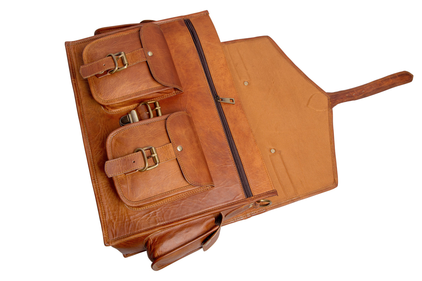 Handmade Leather Men's Satchel Laptop Bag - Vintage Leather Satchel.