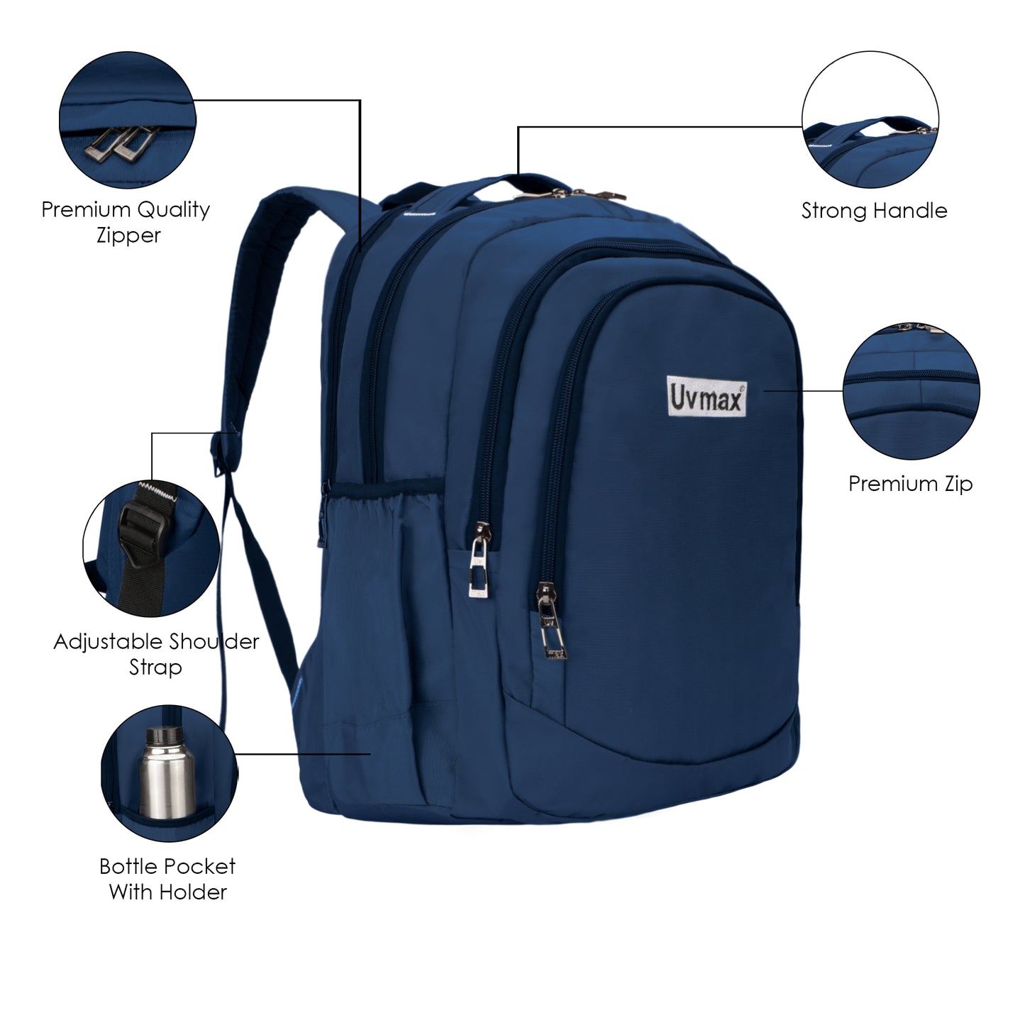 Casual Multiple Pockets Bagpack for Schools  Size 16X4X36 CM  Color