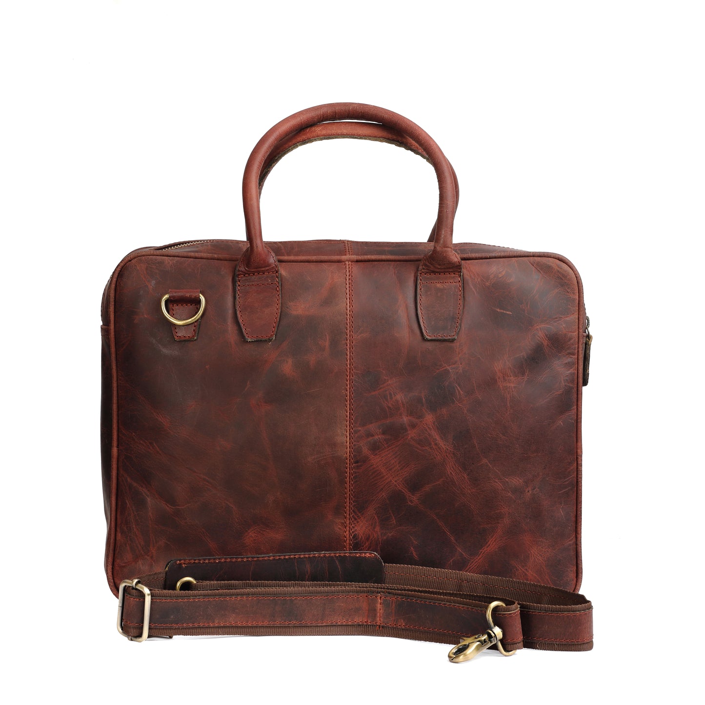 Handmade Buffalo Leather Briefcase Laptop Bag.