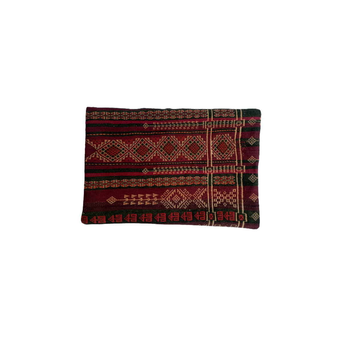 Baluchi Kilim Handwoven Tobacco Brown Cushion Cover