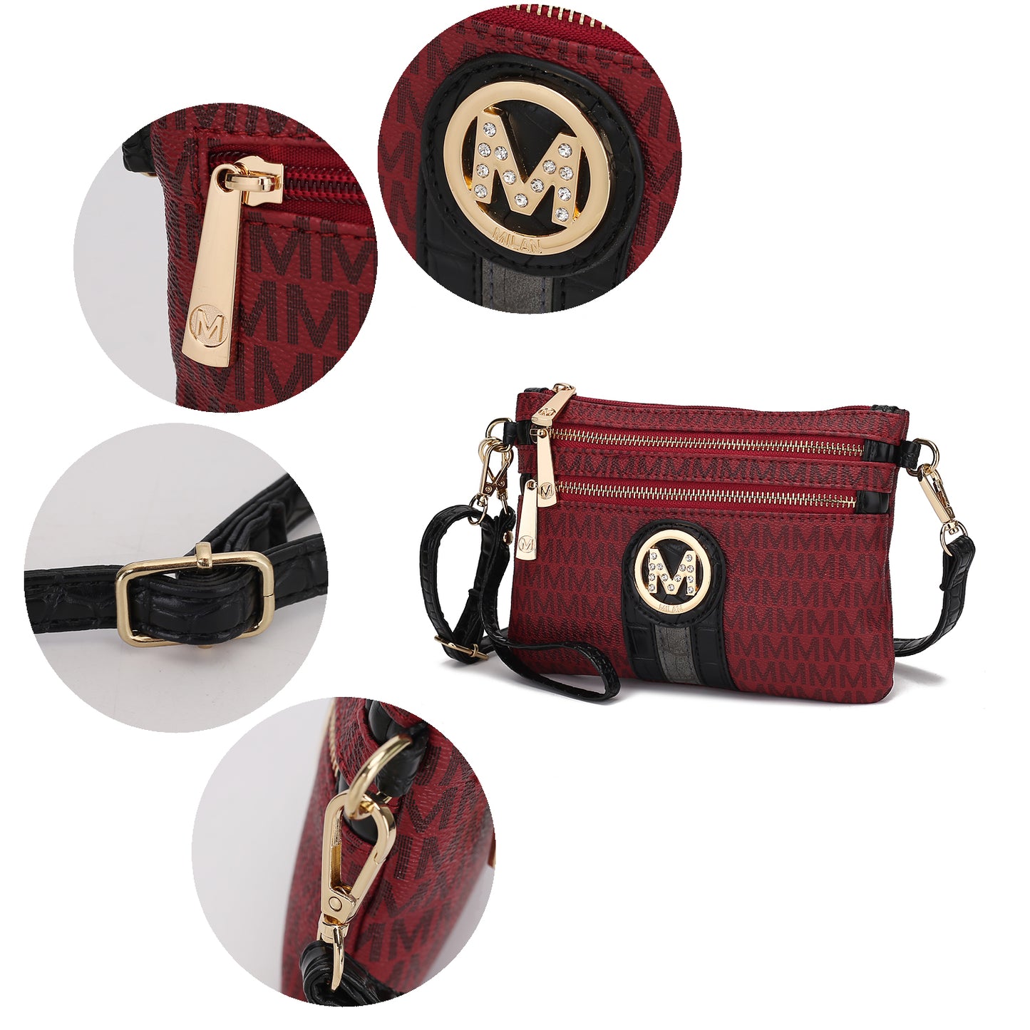 MKF Collection Tarren Signature Crossbody/ Wristlet Bag by Mia K
