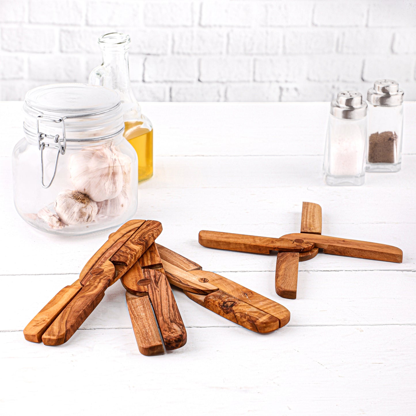 Olive Wood Trivet – Handmade Hot Pad for Table or Counter