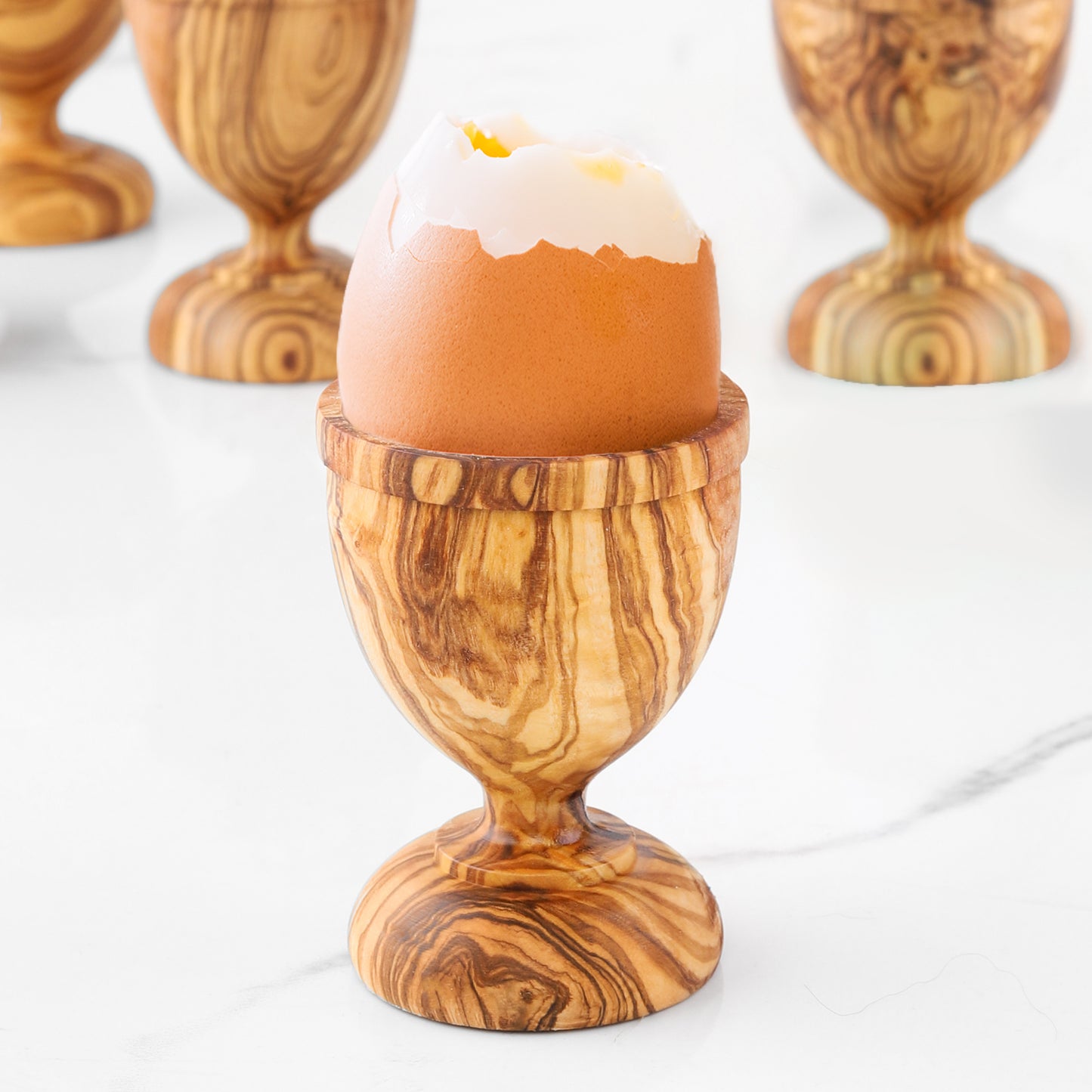 Rustic Olive Wood Egg Cup